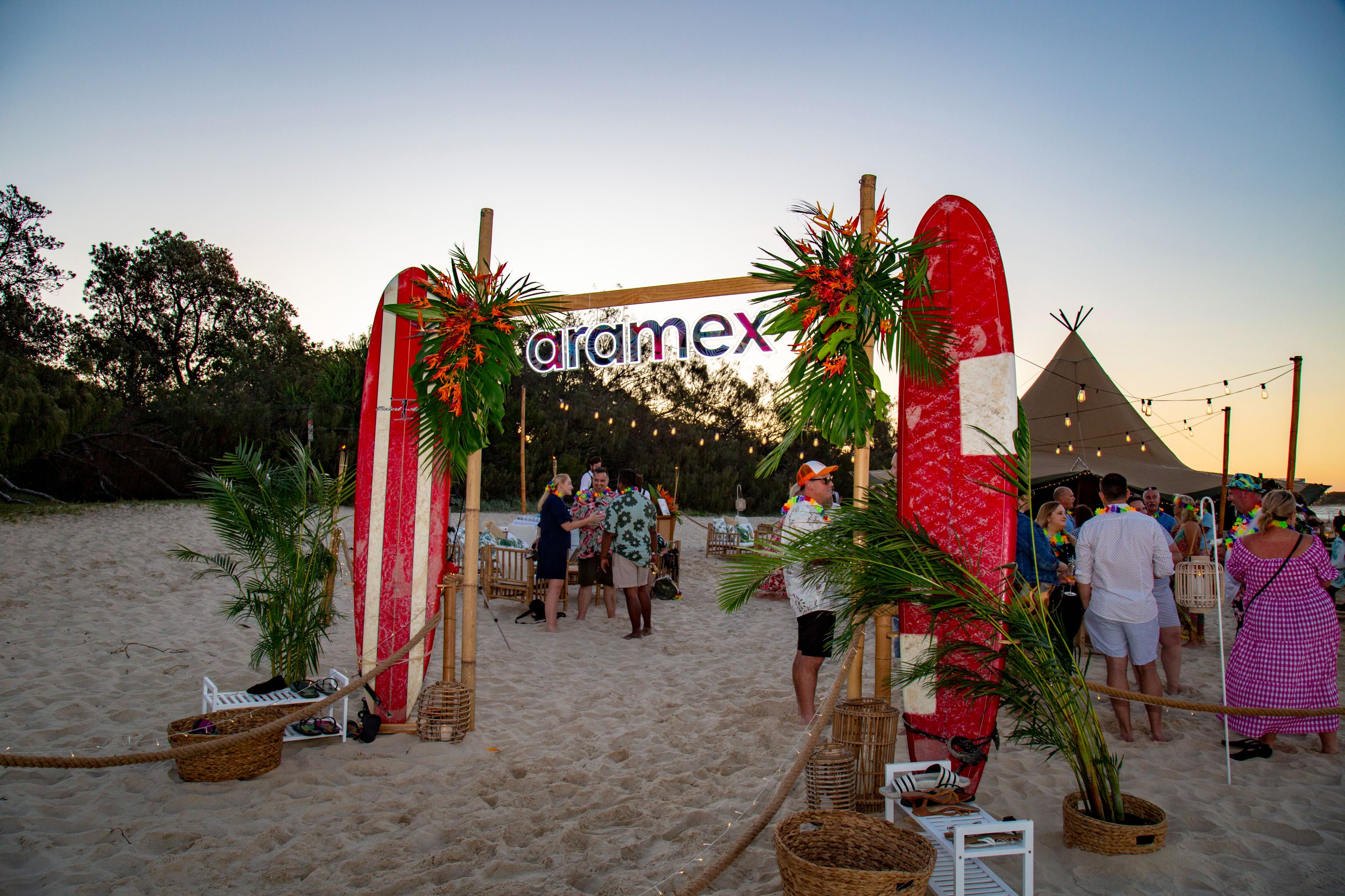 Tropical Beach Tipi Party